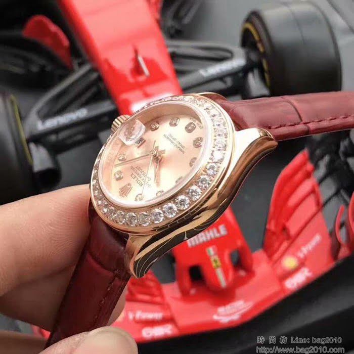 ROLEX勞力士 最新上市 Rolex淑女系列 珍珠貝母錶盤 環繞璀璨鑽石 進口6t51機芯 深度防水 女士腕表  wssb4501
